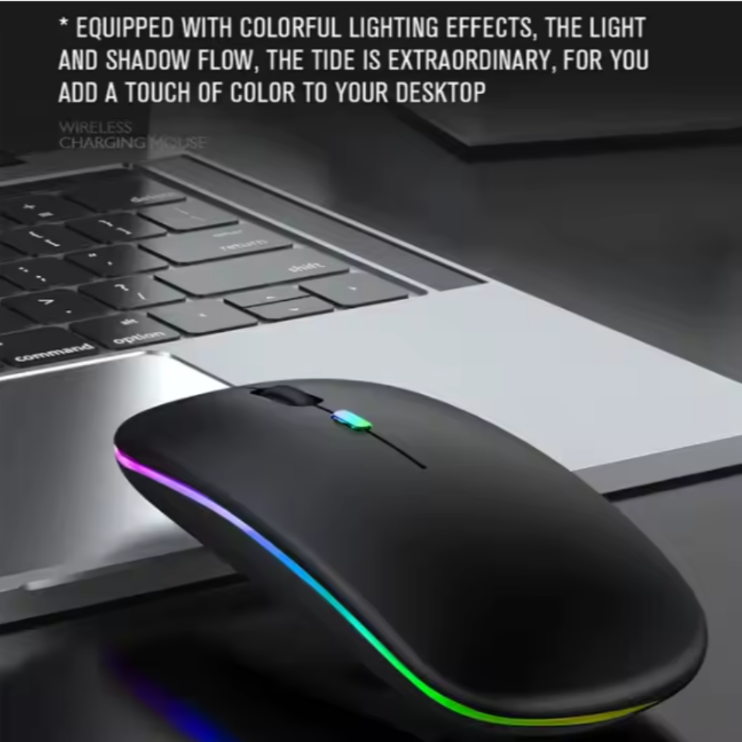 Mouse Silenzioso Wireless Ultrasottile Ricaricabile Colorato