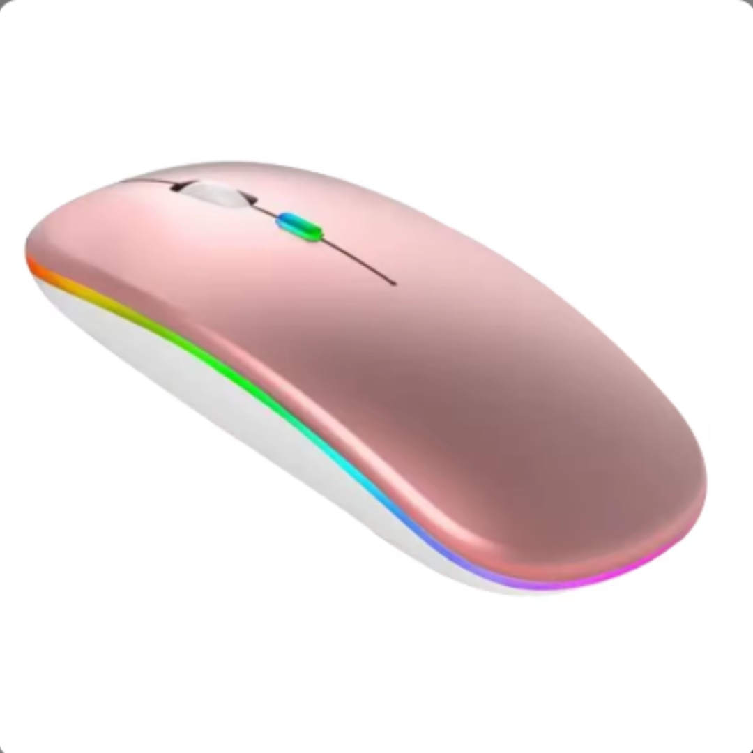 Mouse Silenzioso Wireless Ultrasottile Ricaricabile Colorato