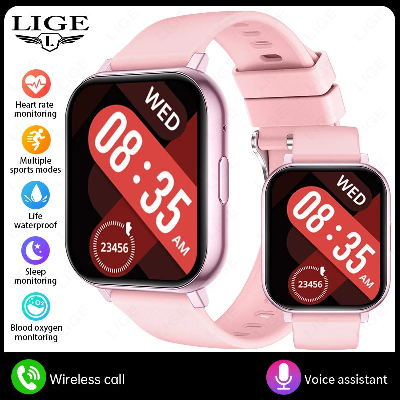 LIGE 2026 Smartwatch – Bluetooth Calling and Fitness Tracker for Everyone