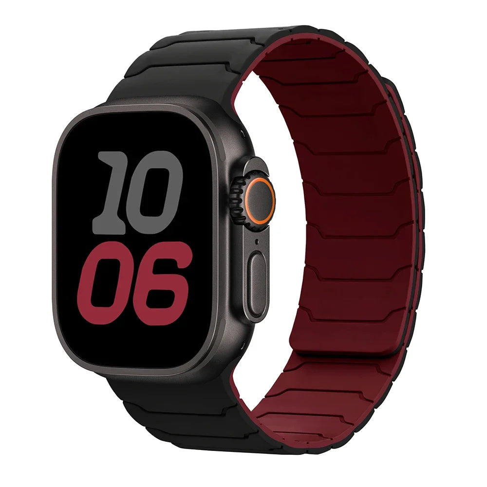 Magnetic Silicone Band for Apple Watch Ultra 2, Series 10/9/8/SE – All Sizes