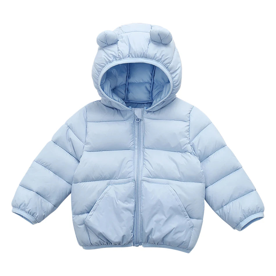 Piumino con cappuccio per il tempo libero per bambini per ragazze Parka 2025 Autunno Inverno Nuovi neonati maschi Cappotti caldi Cerniera Capispalla Abbigliamento per bambini