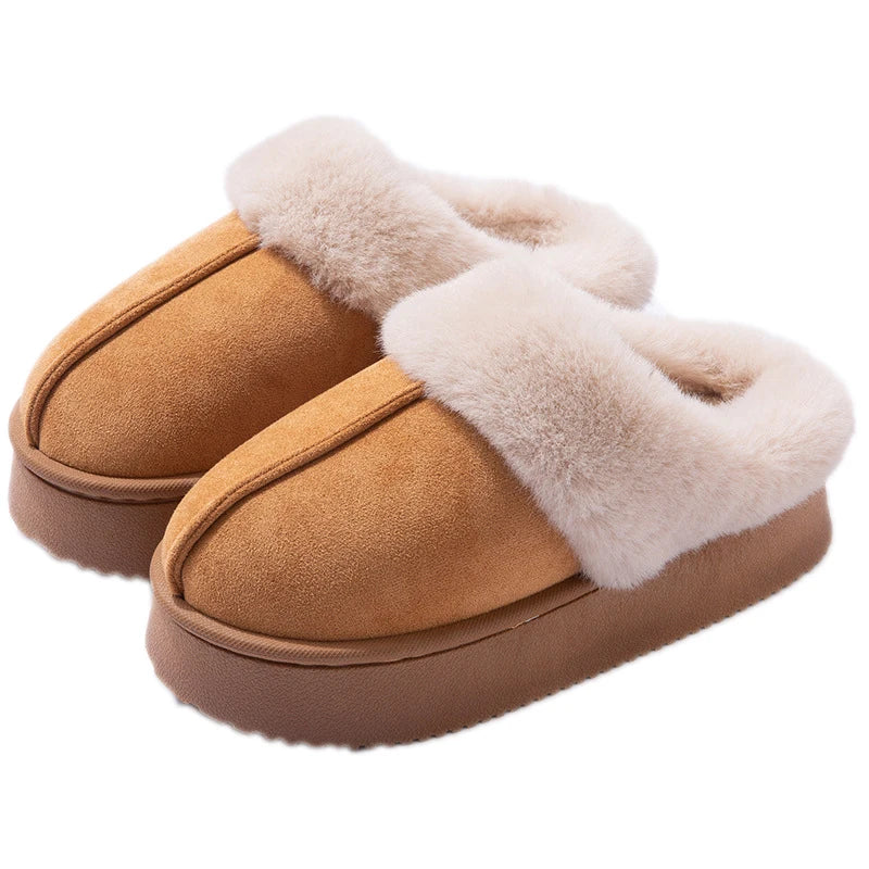 Stivali da neve alla caviglia da donna Moda invernale Piattaforma per la casa Pantofole basse Scarpe da tappeto da soggiorno Stivali antiscivolo caldi da esterno da donna