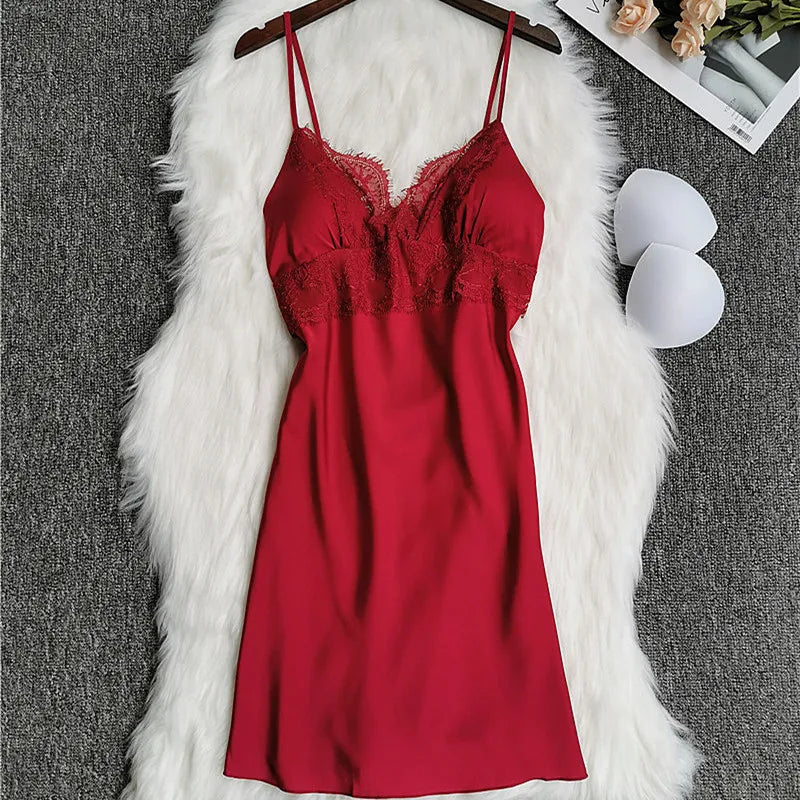 Bianco 5PCS Set da notte Pigiama Lady Pigiama in raso di pizzo Kimono Abito da bagno Indumenti da notte larghi Abbigliamento per la casa Scollo a V Indumenti da notte casual