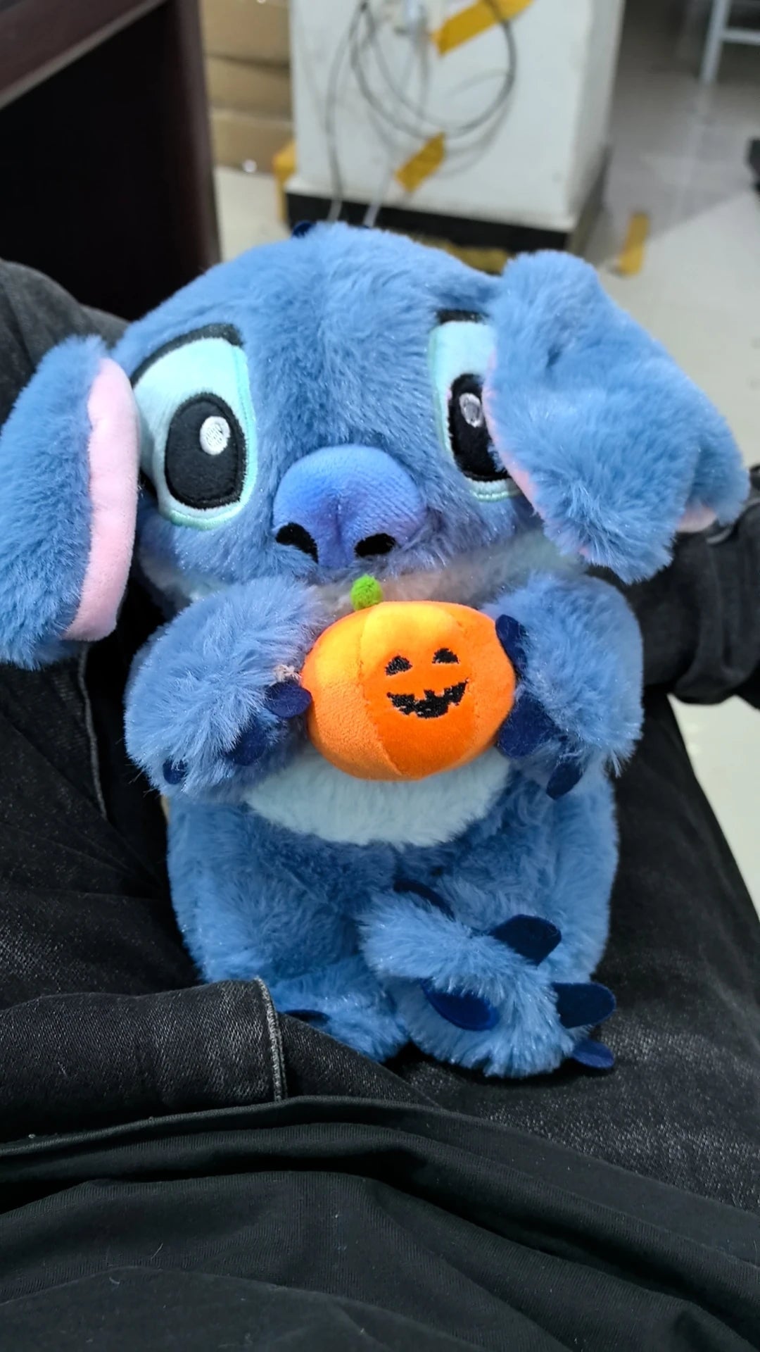 Peluche Disney Stitch Anime, Respirazione e incandescente con musica, Compagno per bambini Bambola lenitiva con suono e luce