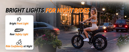 Jasion Electric Bike, Fat Tire 48V 15Ah Removable Battery, 5 Riding  Modes & 7-Speed Ebike, Full Suspension, IPX6, for Commuters, Beaches, Weekends