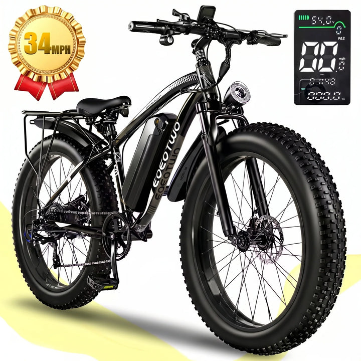 EOEOTWO 26-Inch Fat-Tire Electric Bike – 48V 15Ah