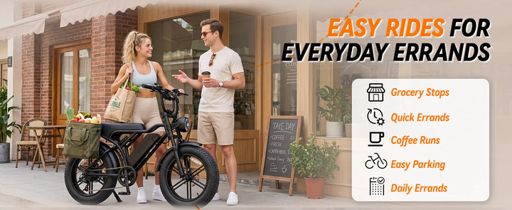 Jasion Fat-Tire Electric Bike – 48V 15Ah, 7-Speed, Full Suspension