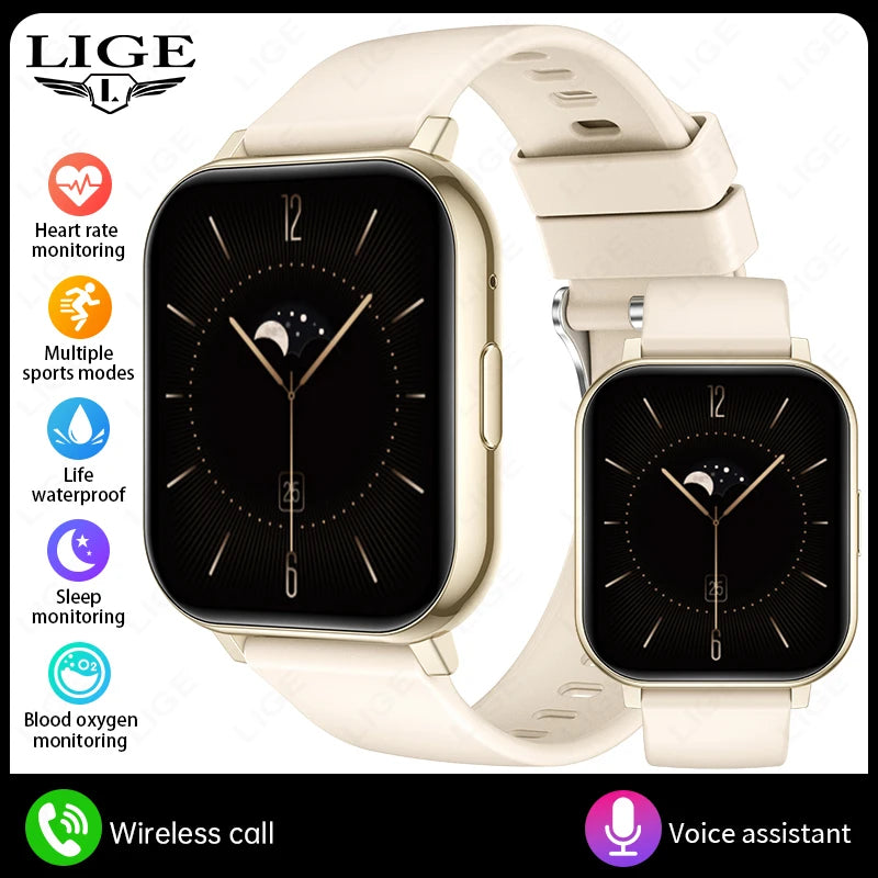 LIGE 2026 Smartwatch – Bluetooth Calling and Fitness Tracker for Everyone