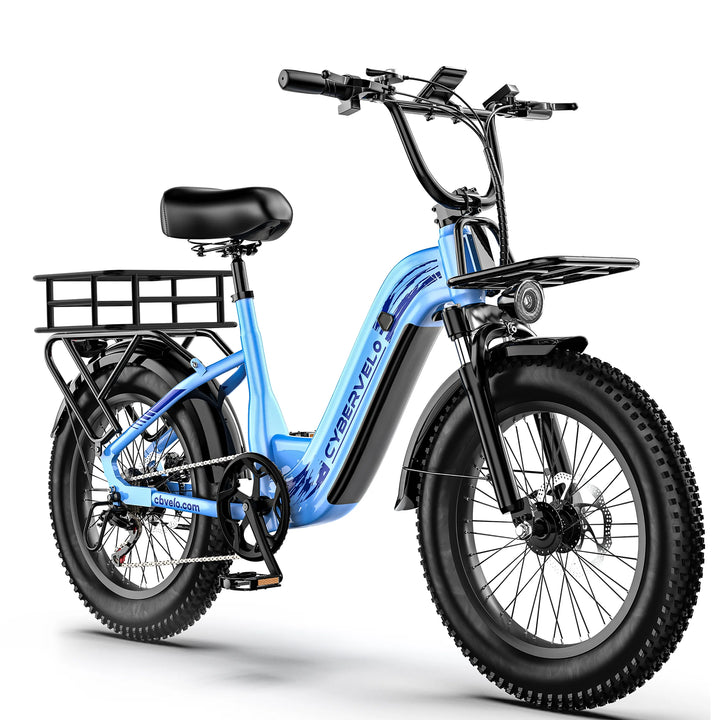 Cybervelo EK8 / EK12 Step-Through Electric Bike – 48V 20Ah