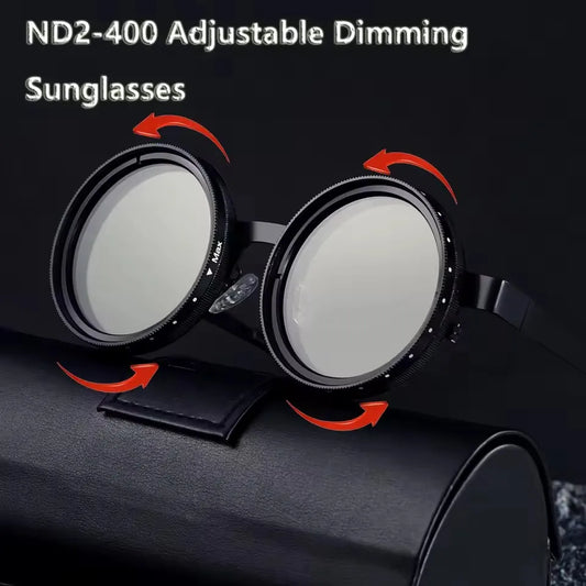 Handmade ND9 Polarized Sunglasses – Adjustable Darkening and UV400 Protection
