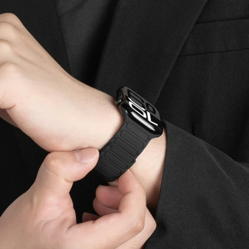 Magnetic Silicone Band for Apple Watch Ultra 2, Series 10/9/8/SE – All Sizes