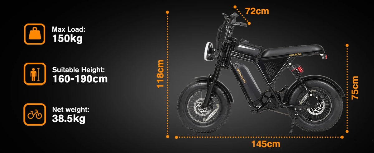 Bodywel M16 Pro Fat-Tire Electric Bike – 48V 15.6Ah Battery