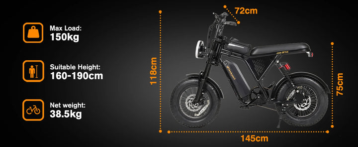 Bodywel M16 Pro Fat-Tire Electric Bike – 48V 15.6Ah Battery