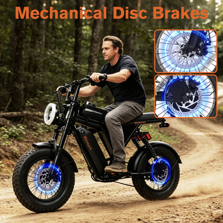 Bodywel M16 Fat-Tire Electric Bike – 16 × 4.0-Inch Tires