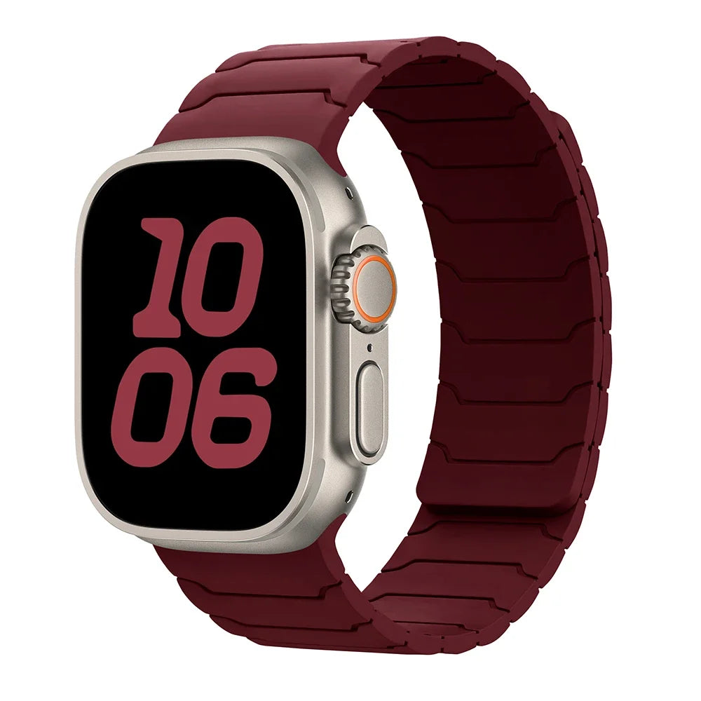 Magnetic Silicone Band for Apple Watch Ultra 2, Series 10/9/8/SE – All Sizes