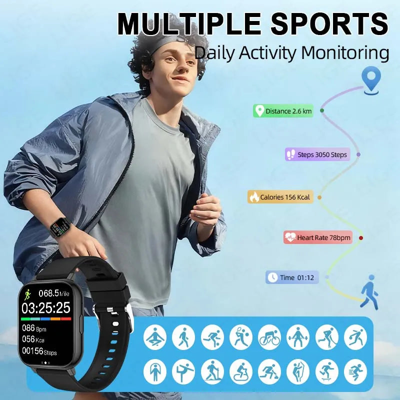LIGE 2026 Smartwatch – Bluetooth Calling and Fitness Tracker for Everyone