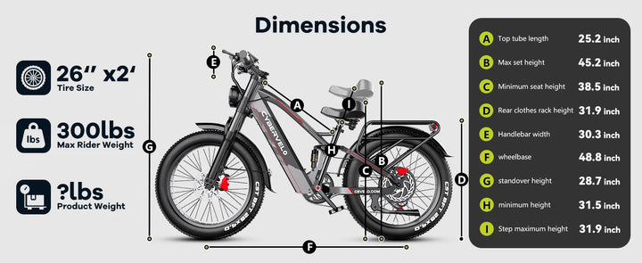 Cybervelo EK9 All-Terrain Fat-Tire Electric Bike – 26-Inch