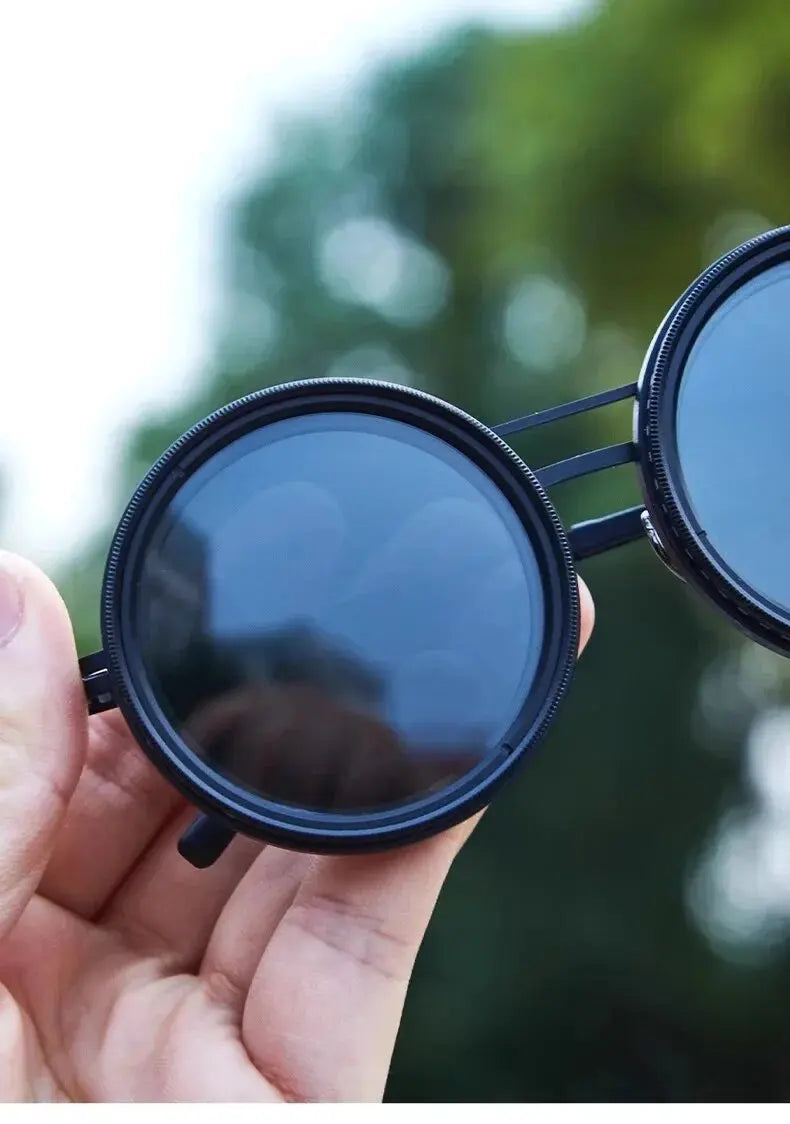 Handmade ND9 Polarized Sunglasses – Adjustable Darkening and UV400 Protection