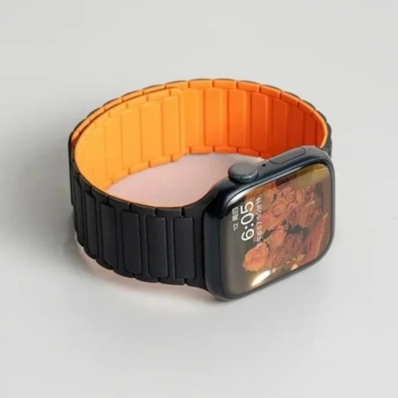 Magnetic Silicone Band for Apple Watch Ultra 2, Series 10/9/8/SE – All Sizes