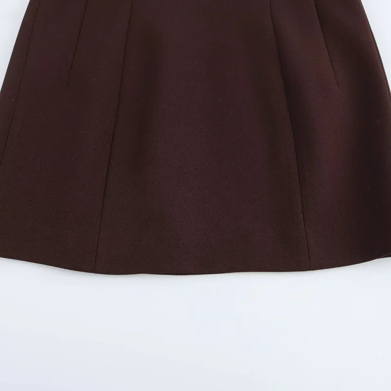 HXAO Set di gonne eleganti per donna 2 pezzi Outfit 2025 Cappotto lungo blazer primaverile Minigonne a vita media Set di gonne da ufficio alla moda