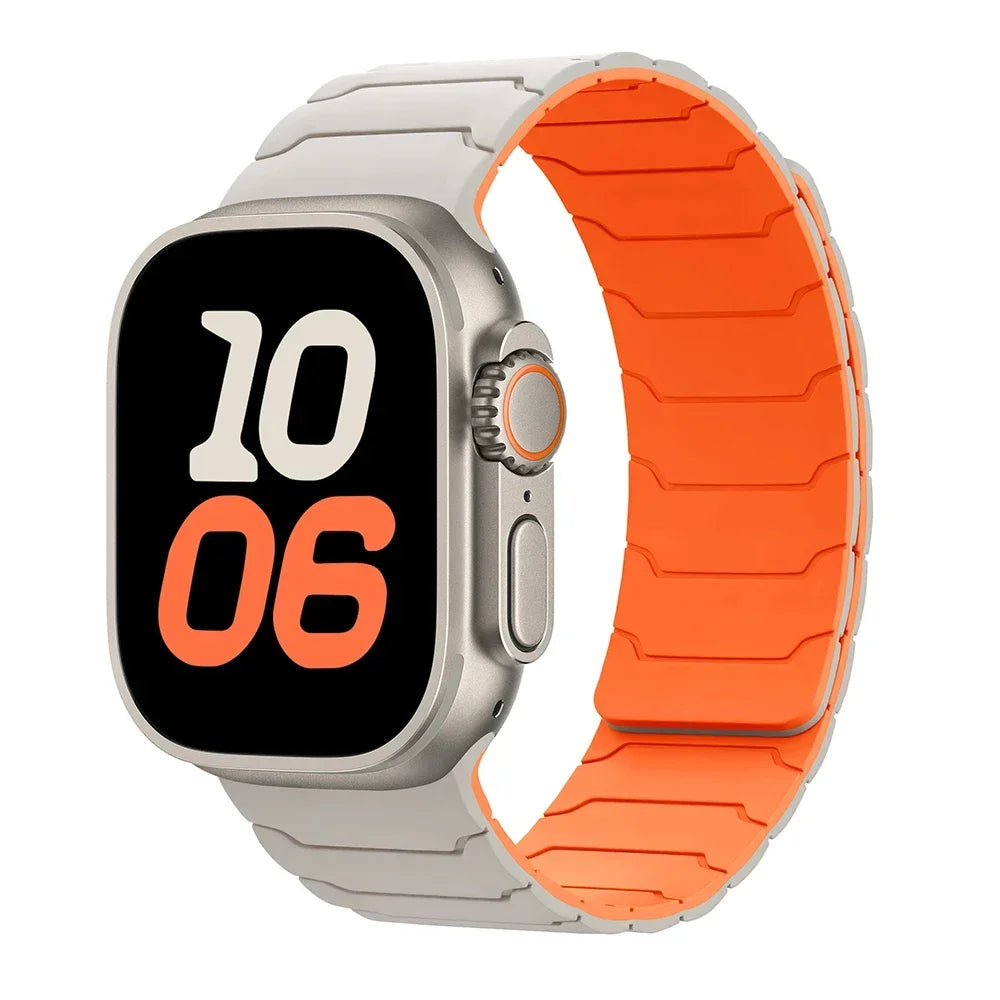Magnetic Silicone Band for Apple Watch Ultra 2, Series 10/9/8/SE – All Sizes