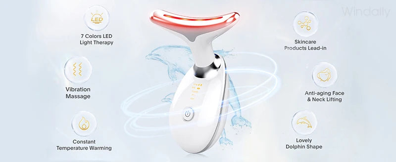 7-LED Face and Neck Sculpting Massager – Skin Rejuvenation Device