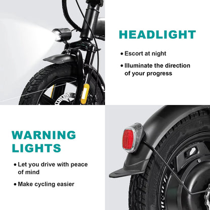 14-Inch Folding Electric Commuter Bike – 48V Battery