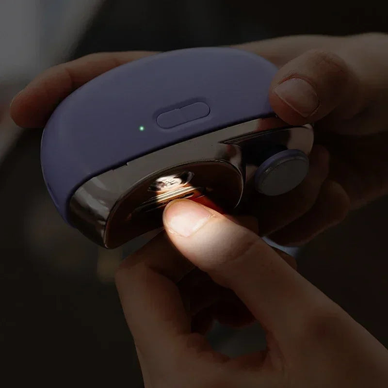 Rechargeable Automatic Electric Nail Clipper with LED Light