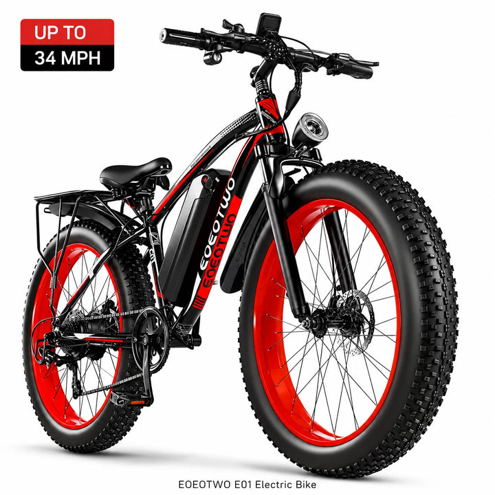 EOEOTWO 26-Inch Fat-Tire Electric Bike – 48V 15Ah