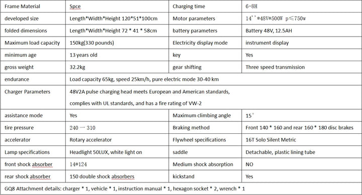 UPlee GQ8 Folding Fat-Tire Electric Bike – 14-Inch Wheels