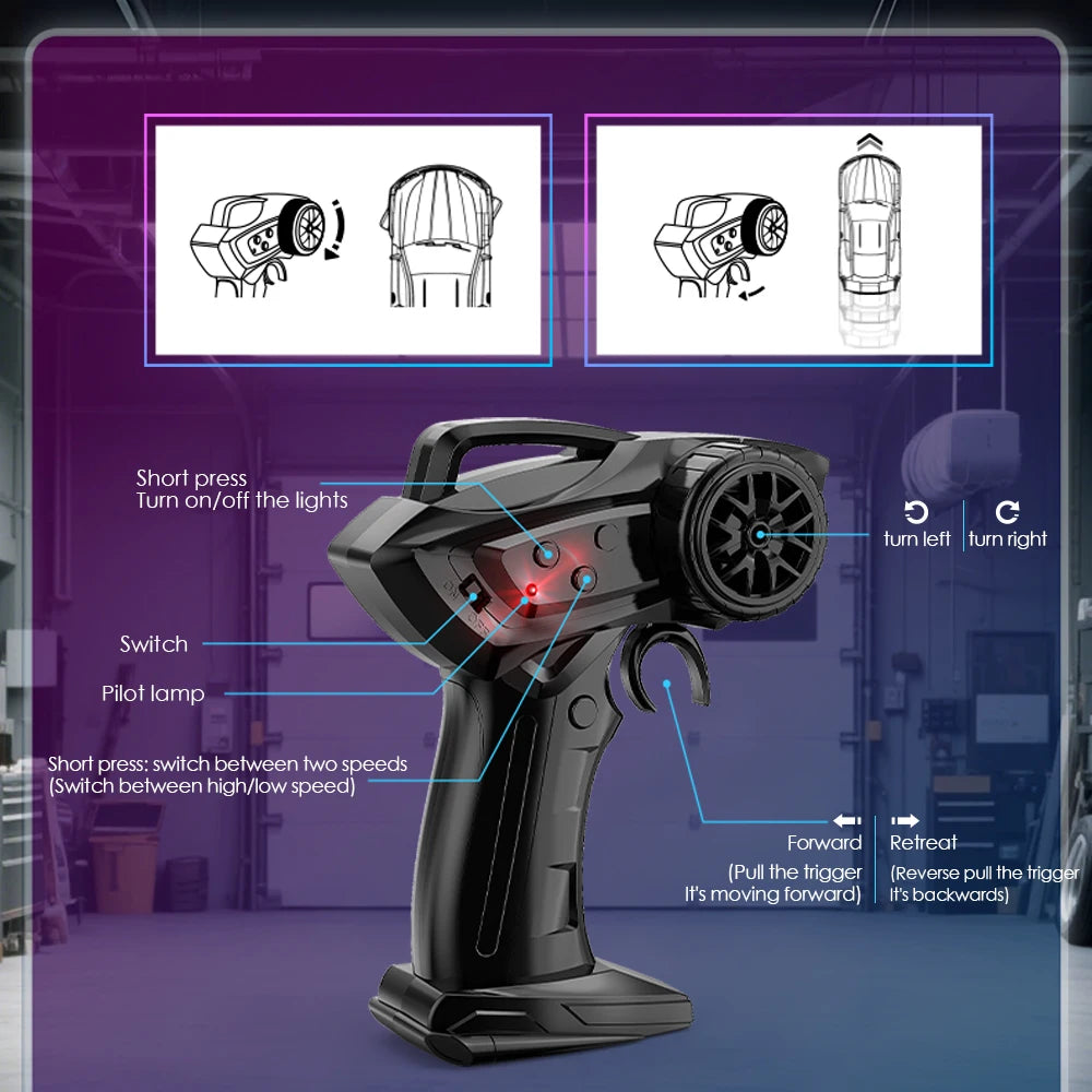 1:64 Desktop Drift Car a quattro ruote motrici Mini giocattolo da corsa a grandezza naturale con batteria ricaricabile, regalo di Natale per bambini