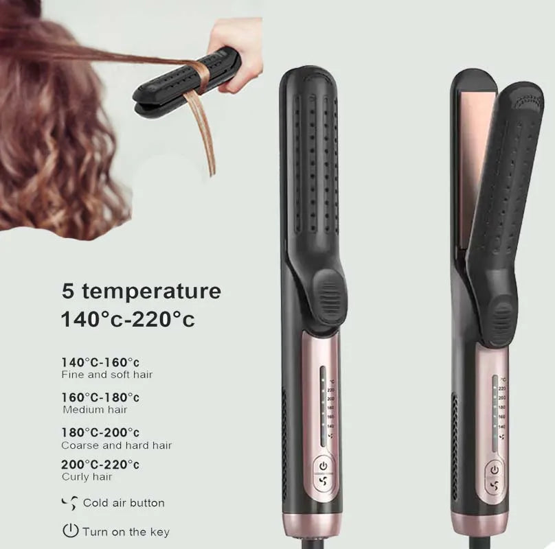 Styling Pro 2-in-1: Straightener &amp; Curler with Cool Airflow