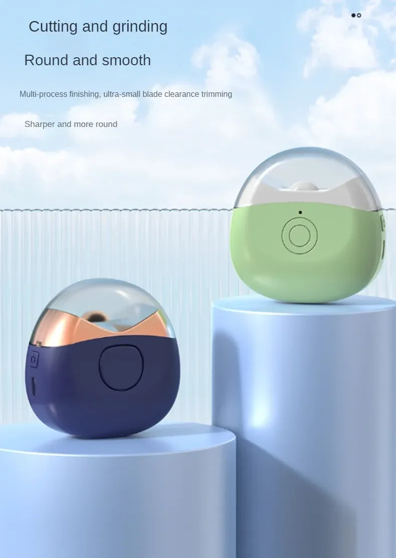 2-in-1 Electric Nail File and Nail Grinder, Automatic Nail Clipper for Adults and Kids with Safe Anti-Pinch Design