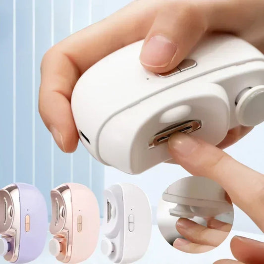 Rechargeable Automatic Electric Nail Clipper with LED Light