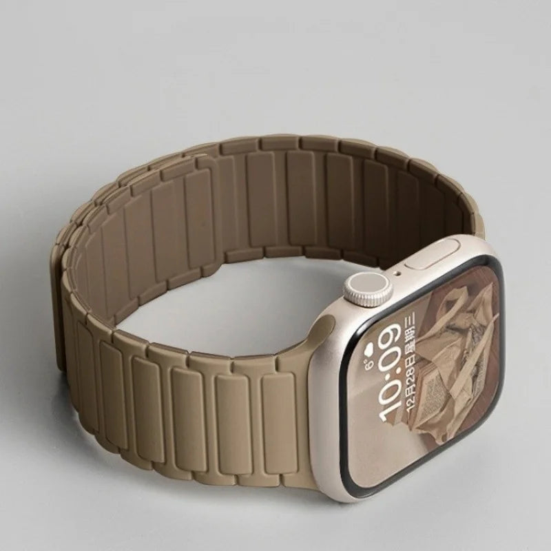 Magnetic Silicone Band for Apple Watch Ultra 2, Series 10/9/8/SE – All Sizes