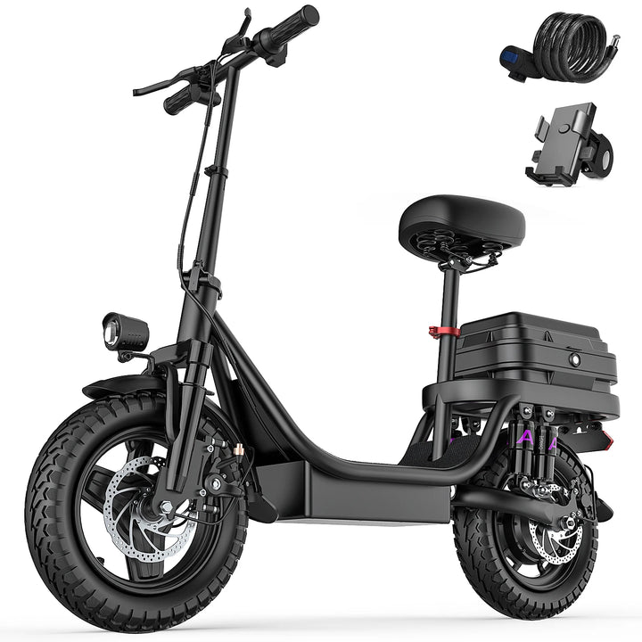 UPlee GQ8 Folding Fat-Tire Electric Bike – 14-Inch Wheels