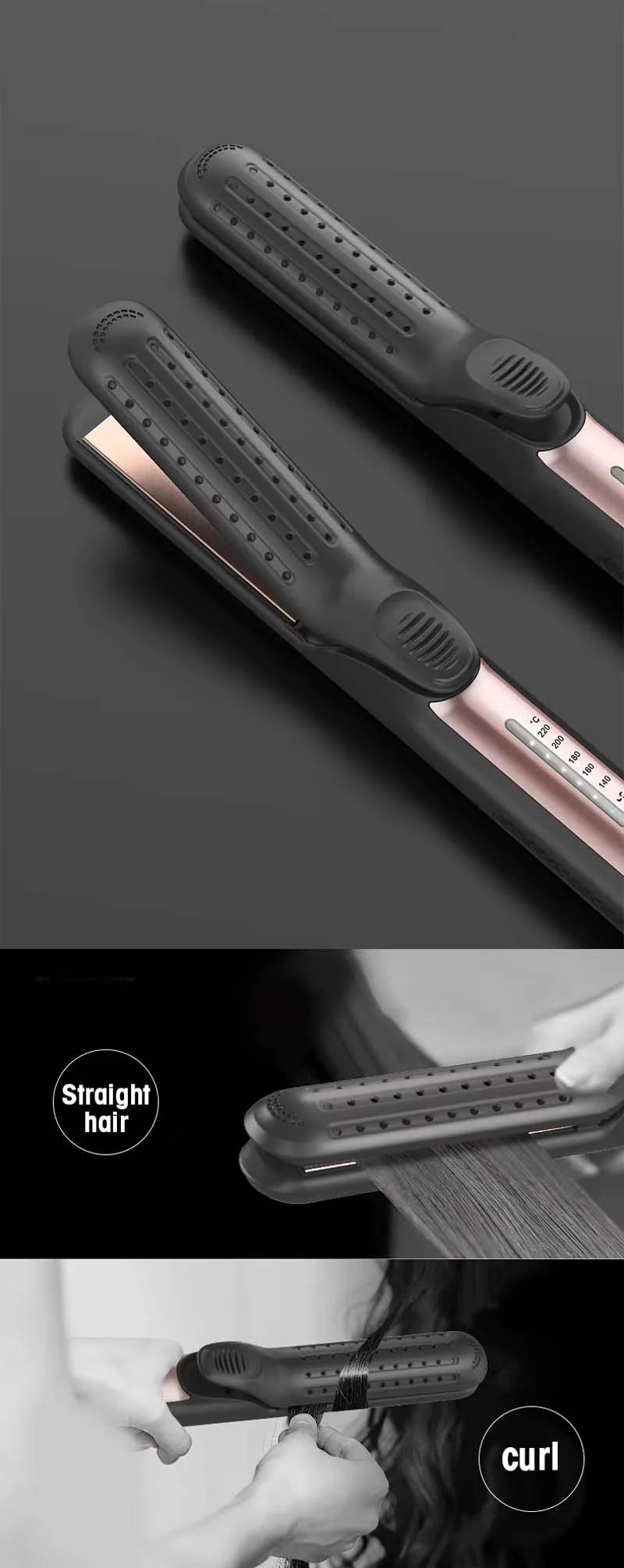 Styling Pro 2-in-1: Straightener &amp; Curler with Cool Airflow