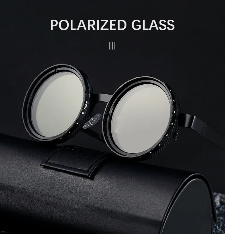 Handmade ND9 Polarized Sunglasses – Adjustable Darkening and UV400 Protection