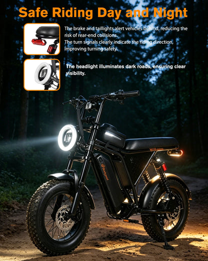 Bodywel M16 Pro Fat-Tire Electric Bike – 48V 15.6Ah Battery