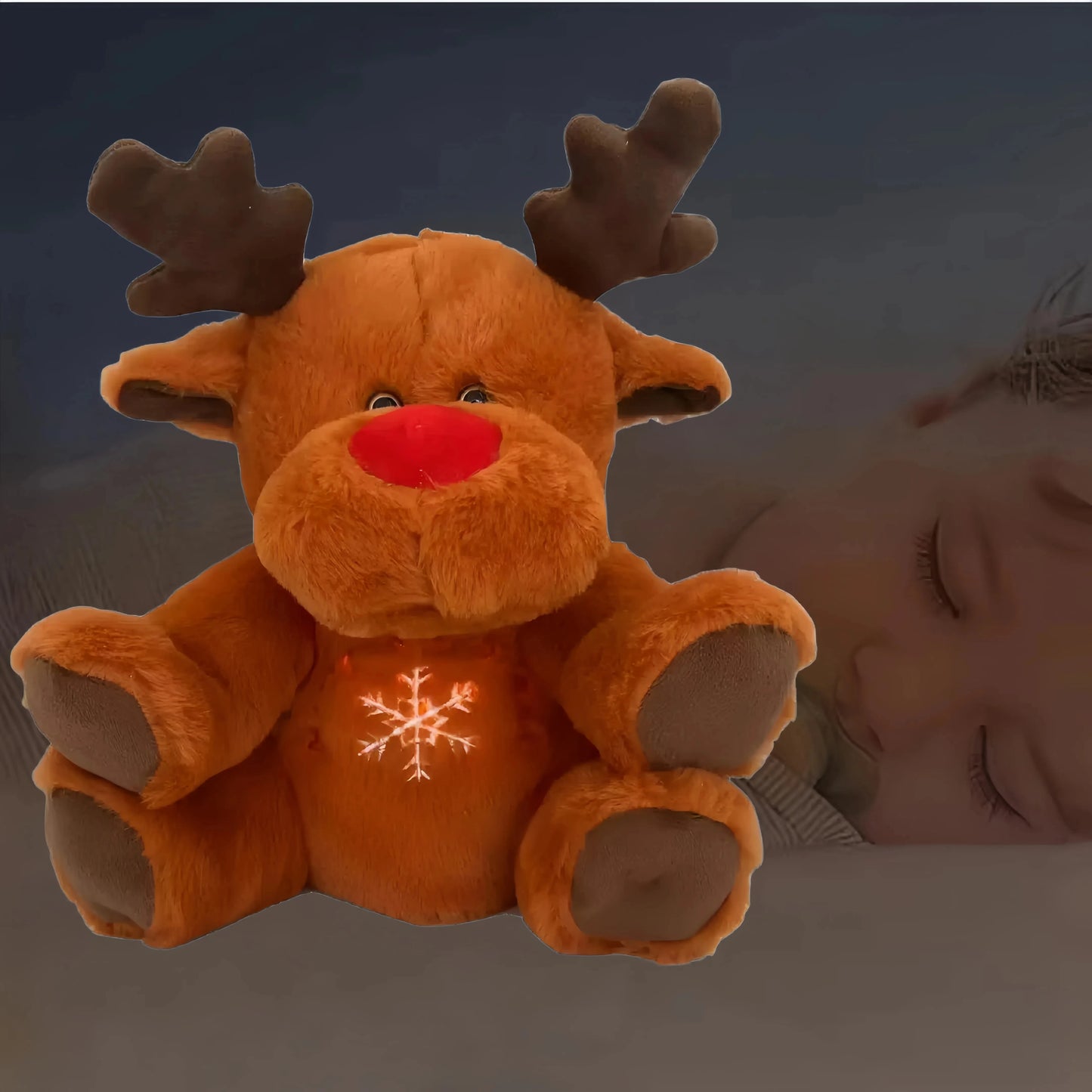 Peluche con Renna di Natale per Respirazione Rilassante