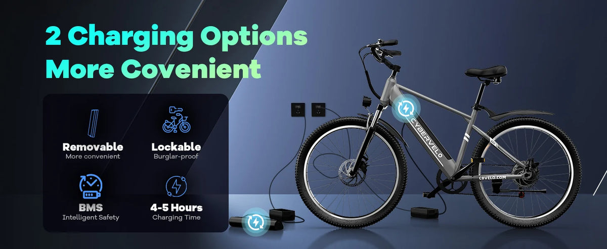 Cybervelo EK3 26-Inch Electric Bike – 48V 14Ah Battery