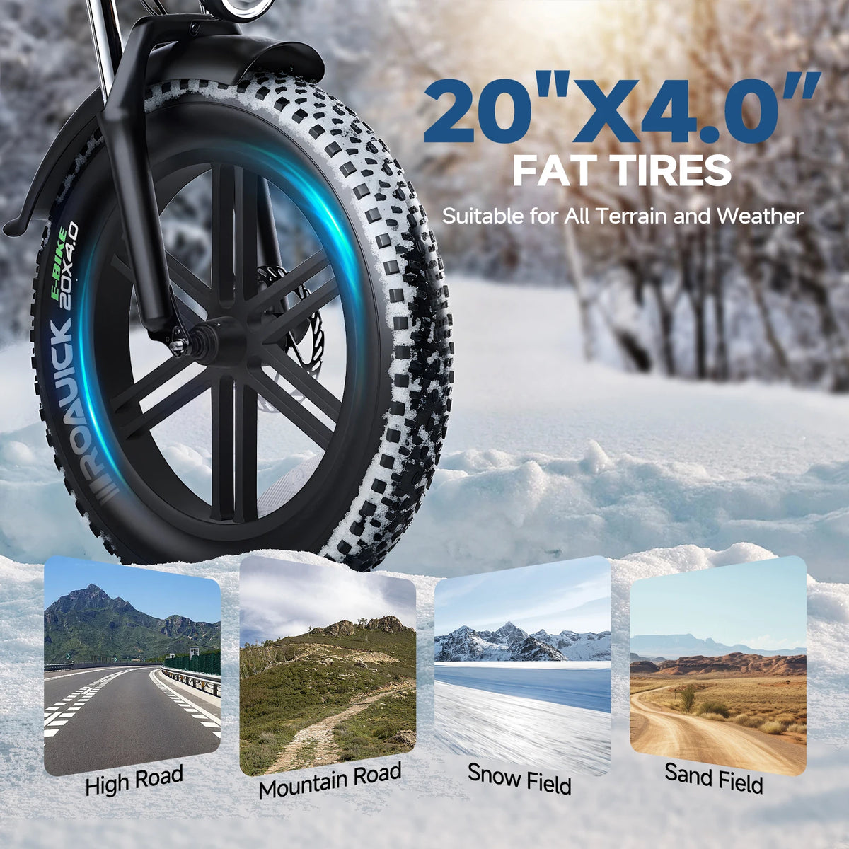 QNUT BK20 Fat-Tire Electric Bike – 48V 18Ah, 20-Inch Tires