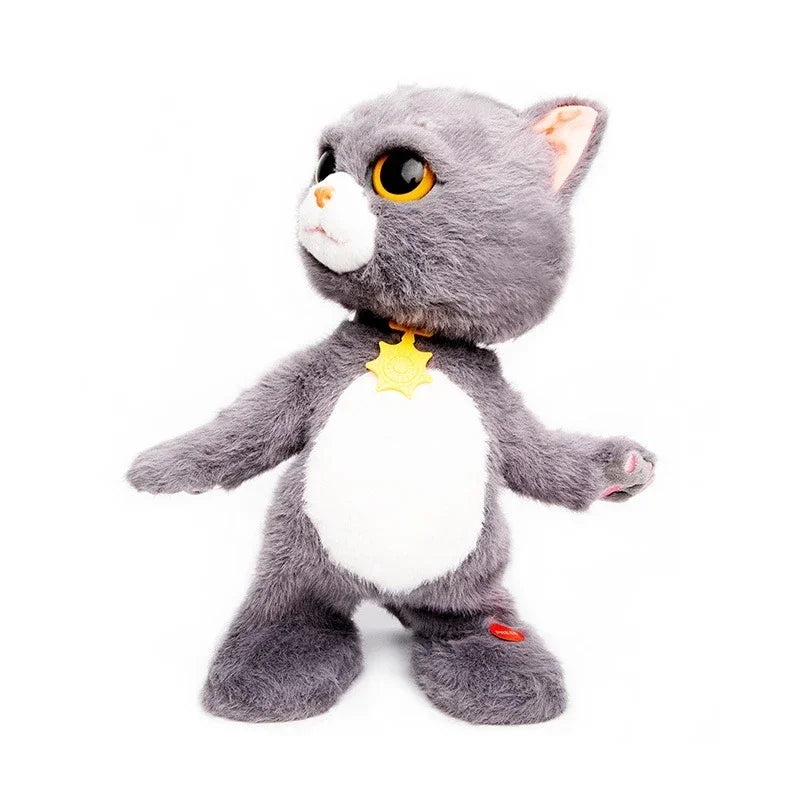 Electronic Robot Cat Can Dancing Walking Speak Play With Kid Large Size Electric Plush Toy Pet Kid Friend Puzzle Doll Funny Pet