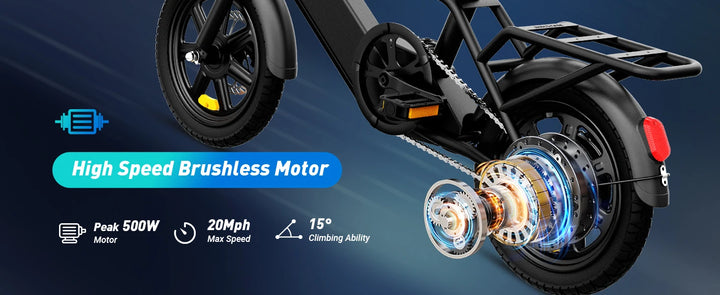 DYU C3 Mini Folding Electric Bike – 14-Inch, 36V Battery