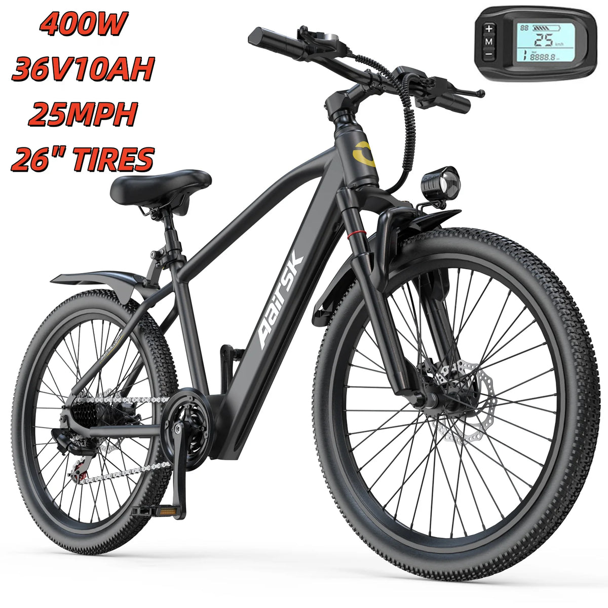 EOEOTWO 26-Inch Fat-Tire Electric Bike – 48V 15Ah