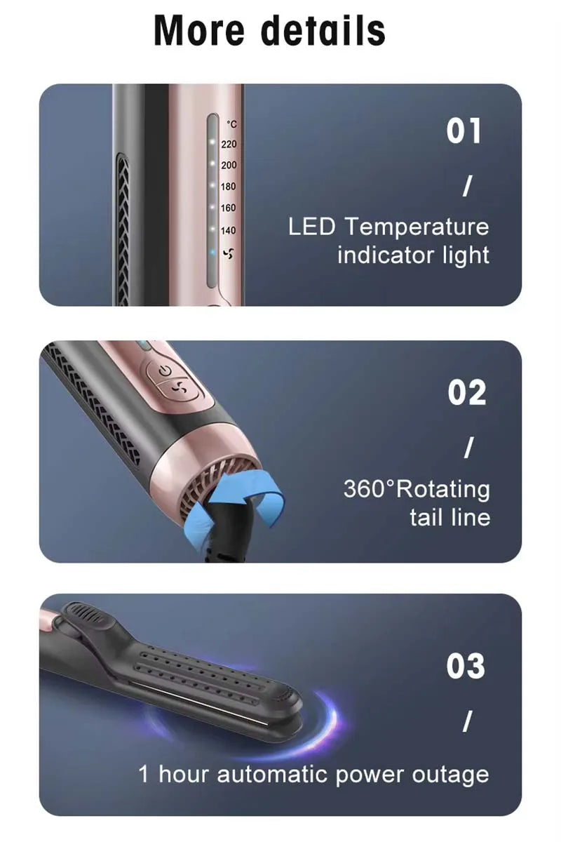 Styling Pro 2-in-1: Straightener &amp; Curler with Cool Airflow