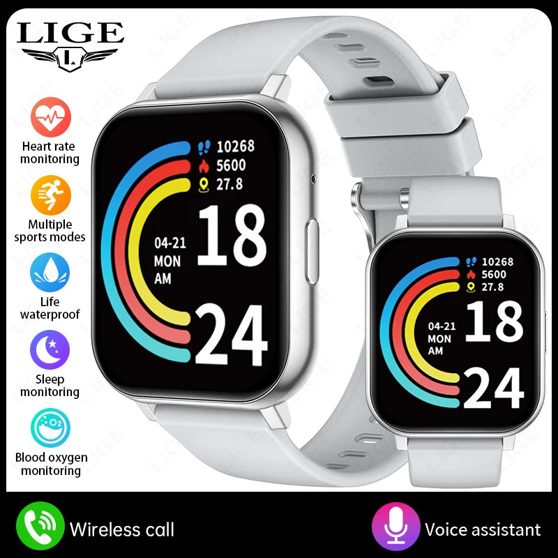 LIGE 2026 Smartwatch – Bluetooth Calling and Fitness Tracker for Everyone