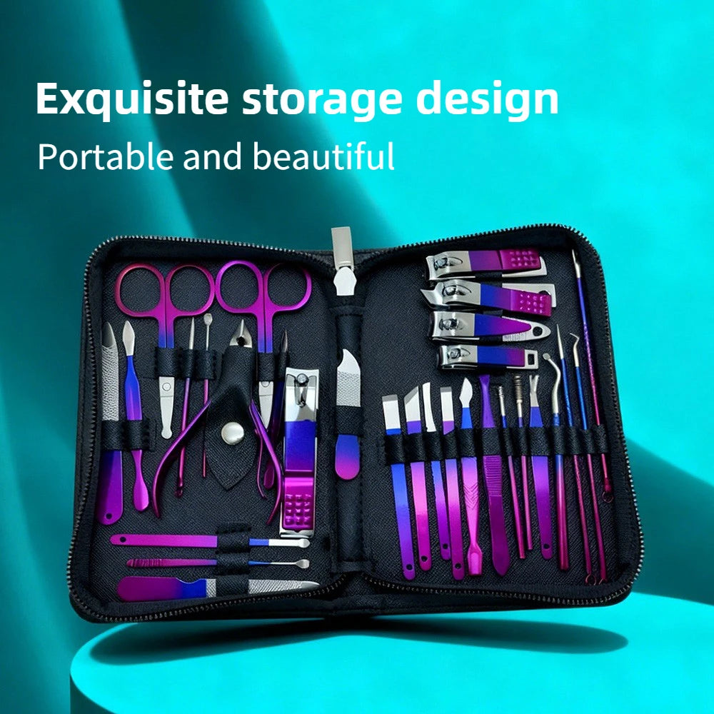 30-Piece Professional Stainless Steel Manicure Set