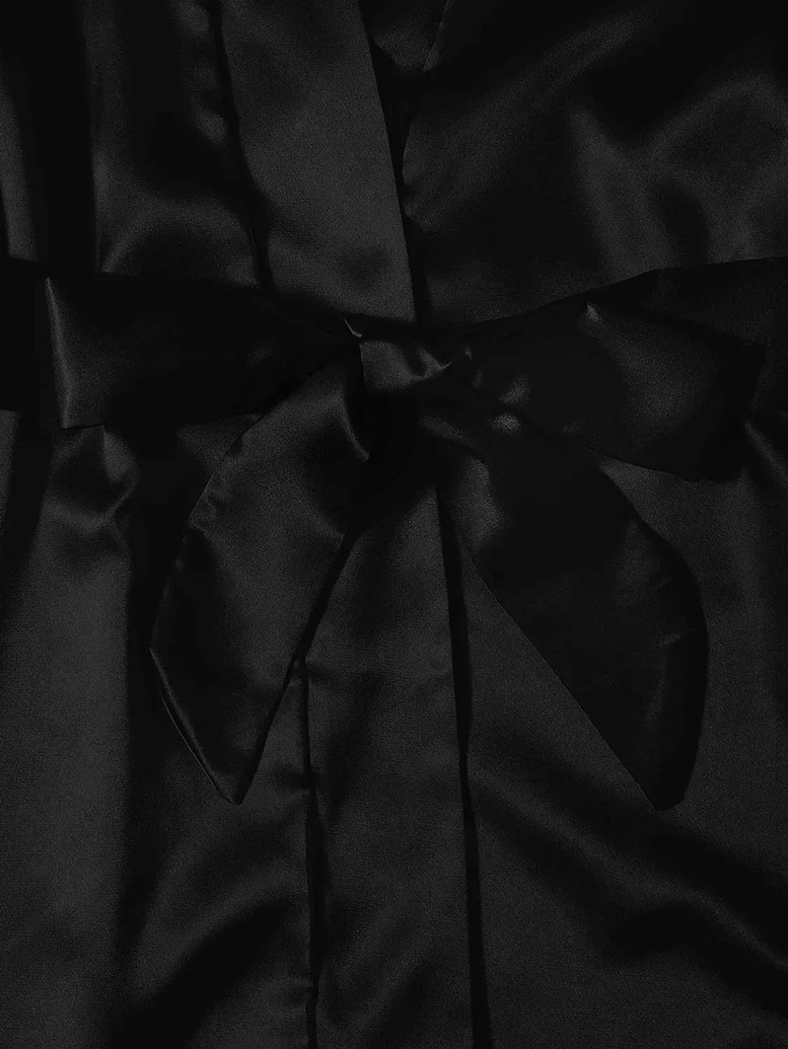 4 Piece Satin Pajama Set with Lace Trim.