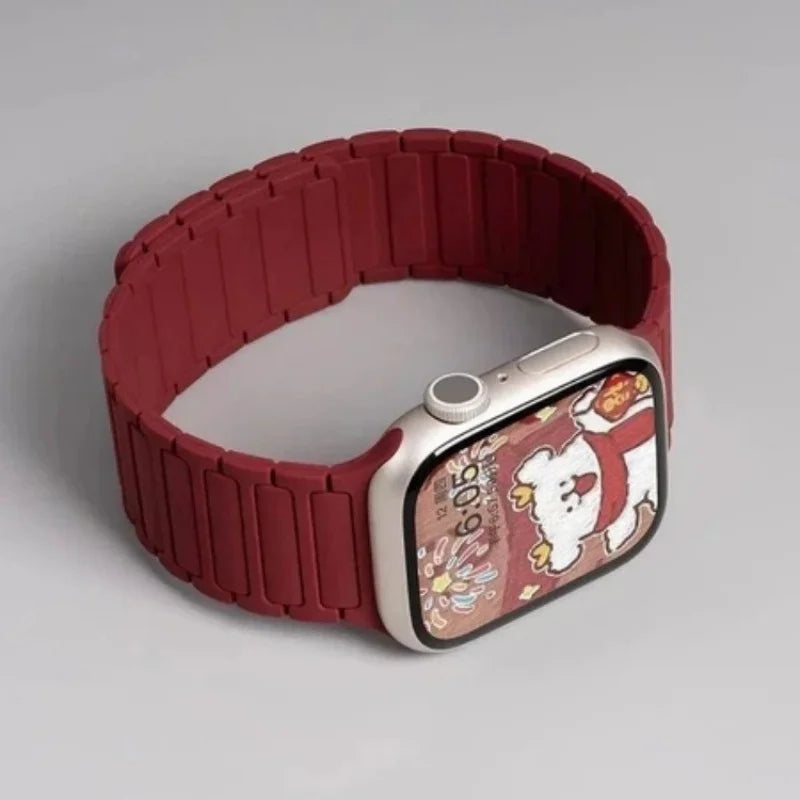 Magnetic Silicone Band for Apple Watch Ultra 2, Series 10/9/8/SE – All Sizes